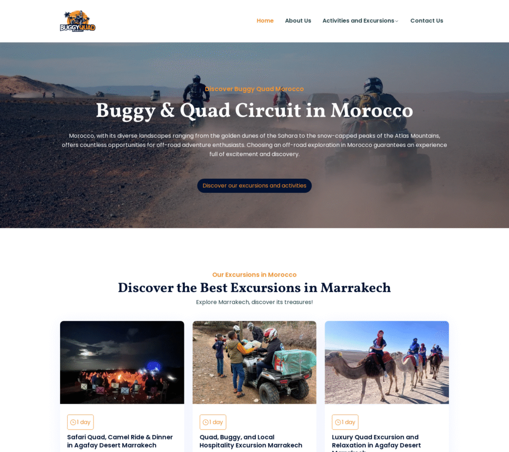 Creation site web touristique